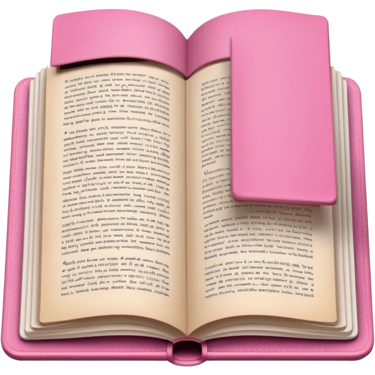 Make an open book, with white pages, but a pink cover only at the bottom!
 emoji