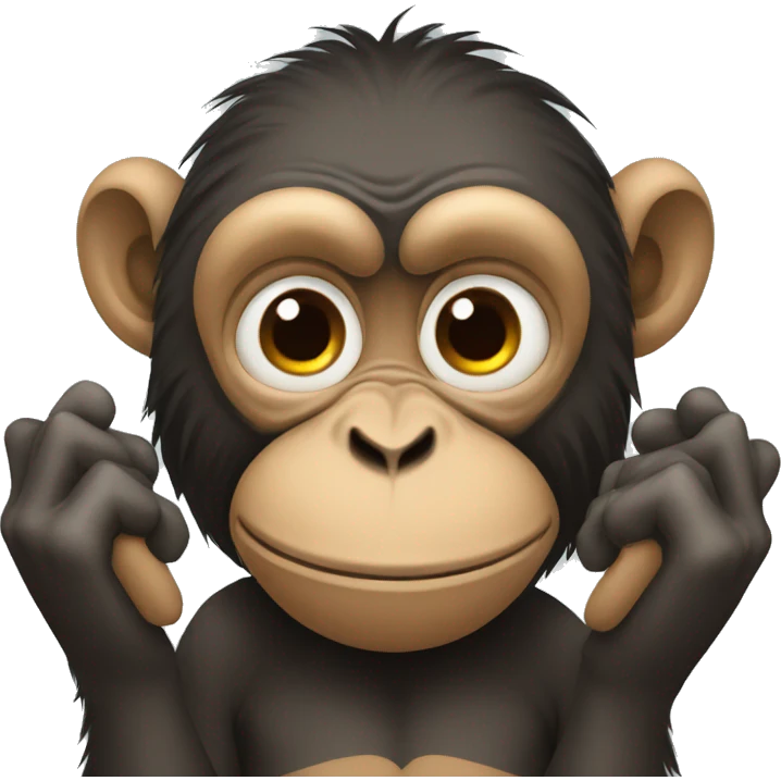 Ape with hands on his cheeks emoji