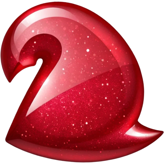 Ruby glitter RED emoji