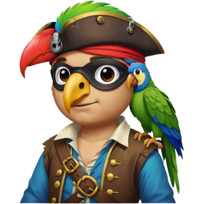 pirate and parrot emoji