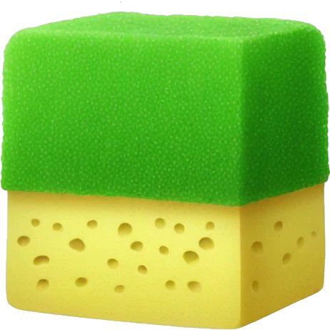 green flat square dish sponge emoji