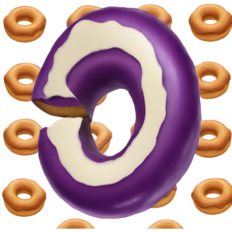 Eggplant inside of donut emoji