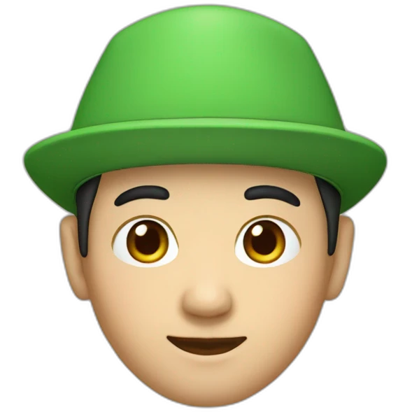 chinese-man-memoji-with-green-hat emoji