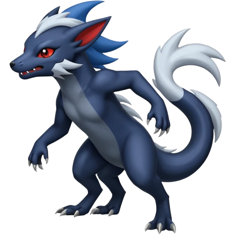 Nargacuga-Zorua-Absol-Salandit-fusion (full body) emoji