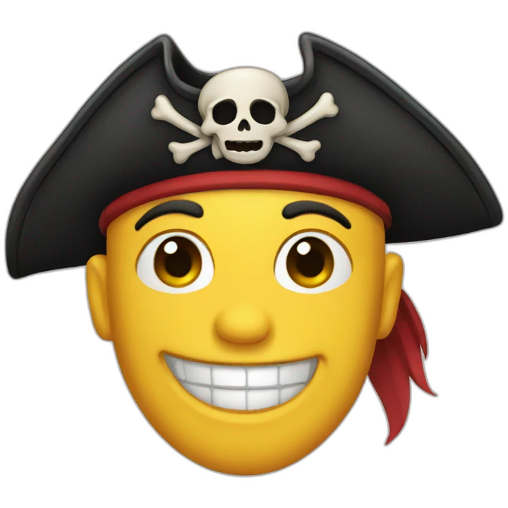 a happy pirate head emoji
