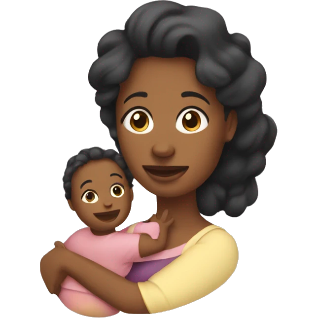 Mom with a baby in her arms emoji