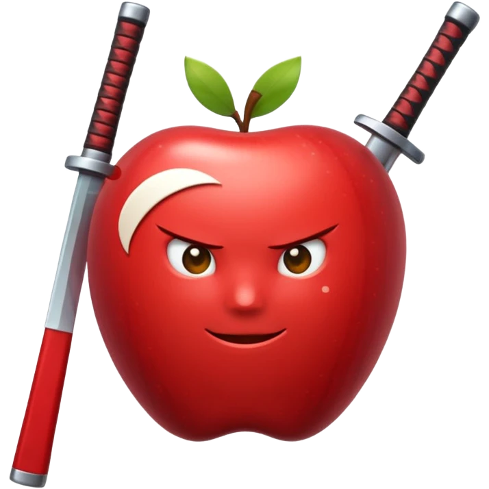 number 2 and the word 'vanish' with a small katana crossing through, apple emoji style emoji