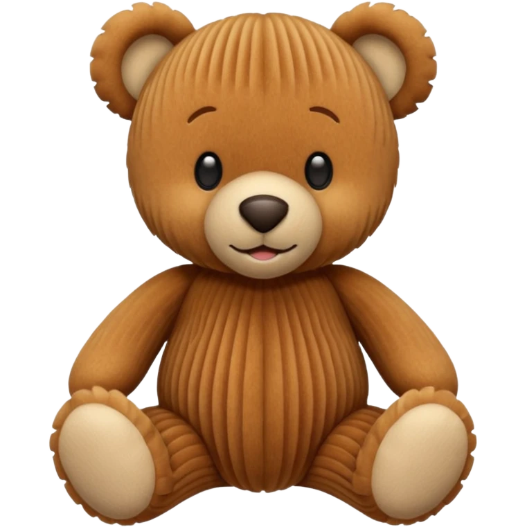 Corduroy texture teddy bear with ridges  emoji