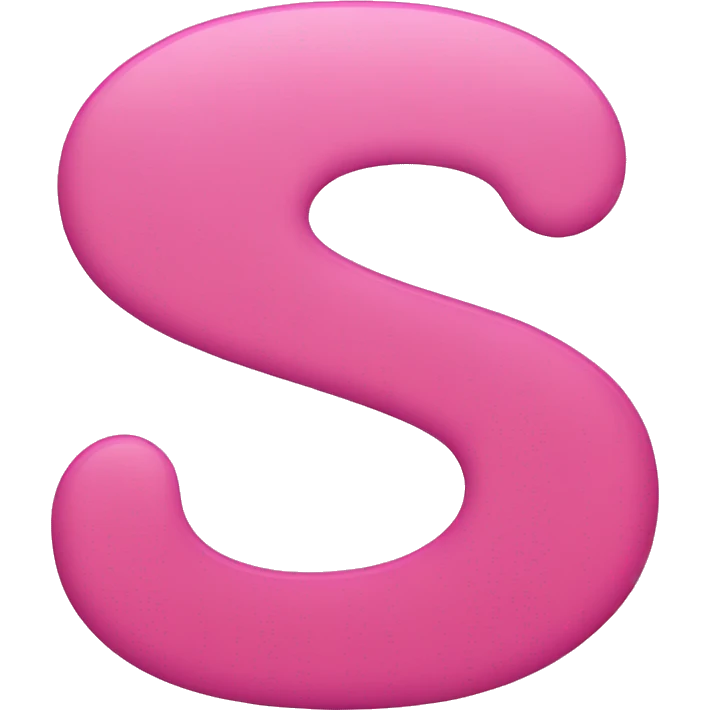Pink letter S emoji