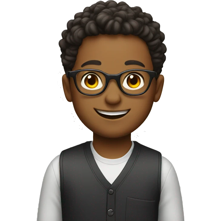 smiling boy in glasses emoji