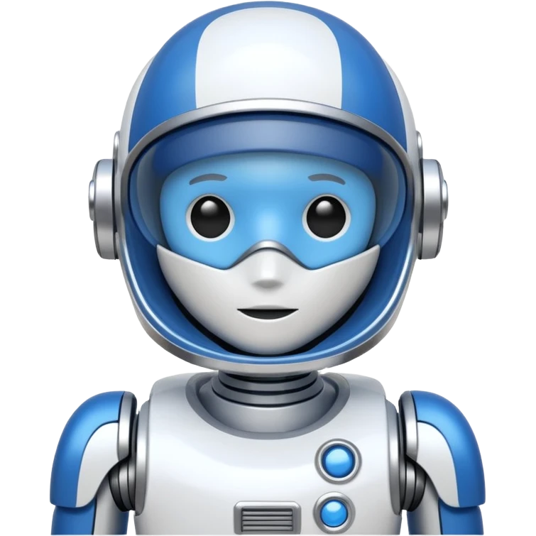 blue and white astrobot copilot emoji