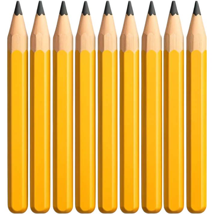 A row of pencils emoji