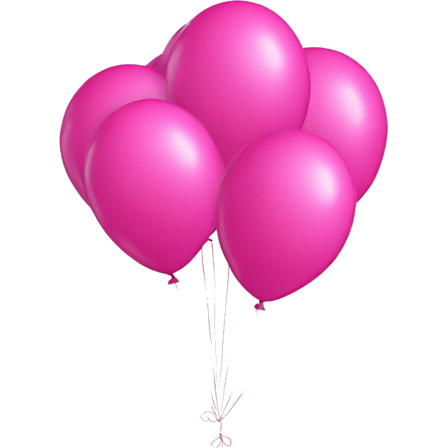 2025 as 4 pink balloons  emoji