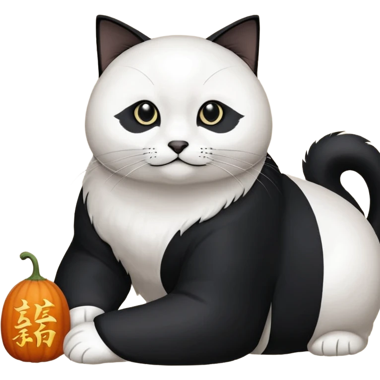 可愛撒嬌的白色奶牛貓 emoji