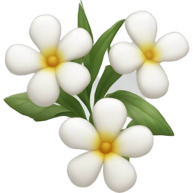 bouquet de fleurs blanches  emoji