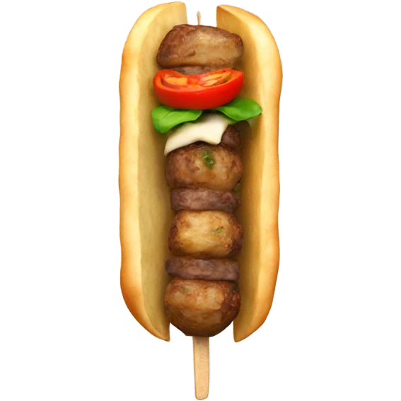 Kebab with potatoes  emoji