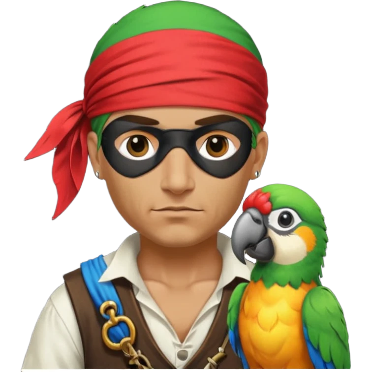 pirate and parrot emoji