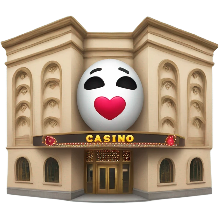 Casino with heart shaped eyes emoji
