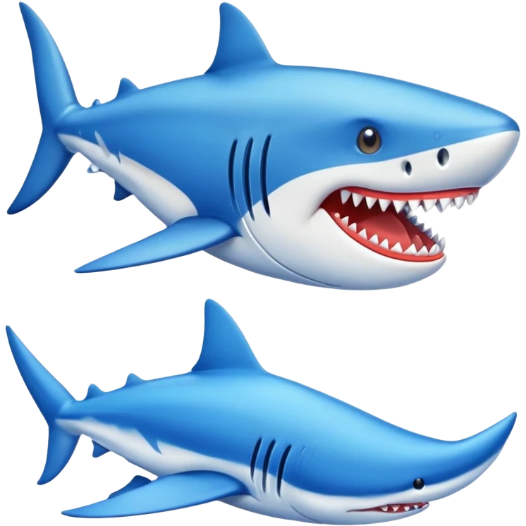 Tiburón con zapatillas azules  emoji