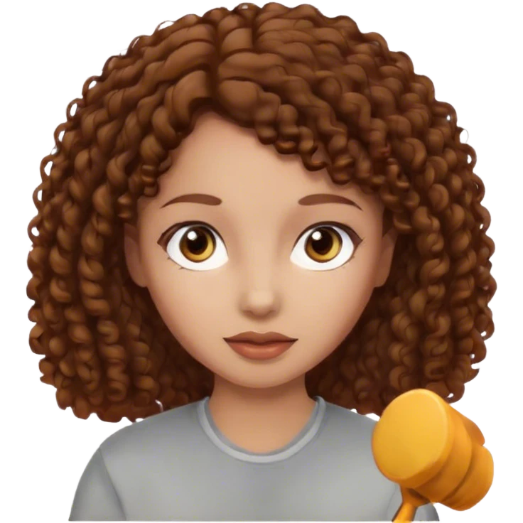 girl with brown curly hair  emoji