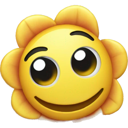 happy flower emoji