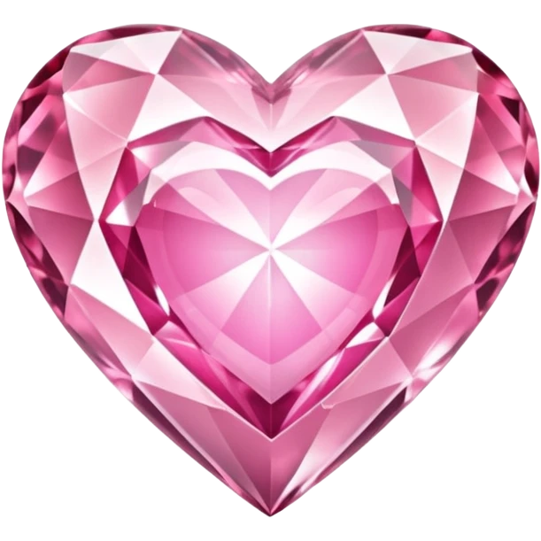 regular diamond heart with one mini pink heart inside of it  emoji