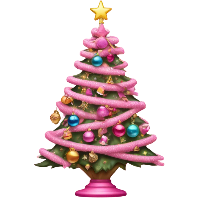 pink christmas tree emoji