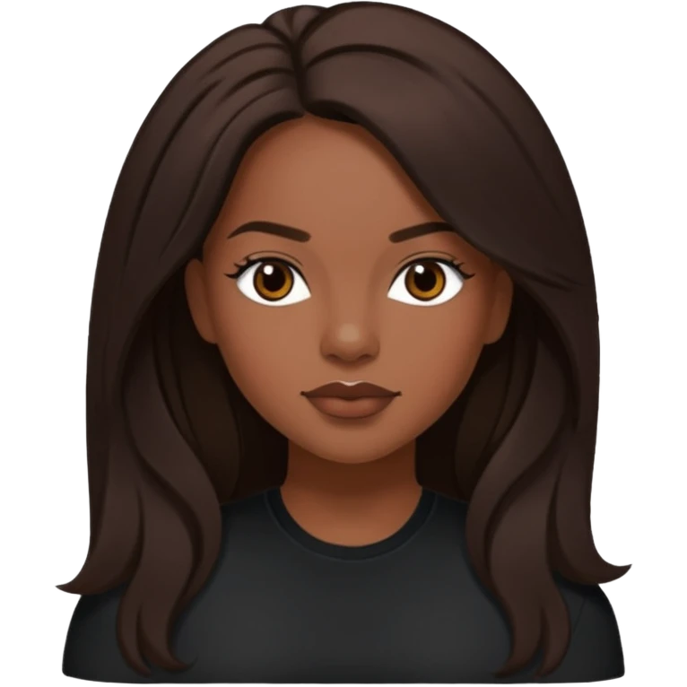 Brandi Williams from Blaque with long dark brown hair  emoji