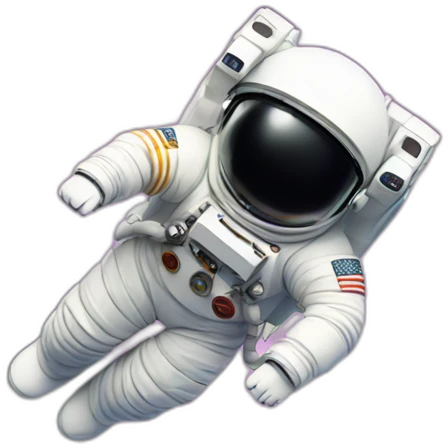 Floating astronaut emoji