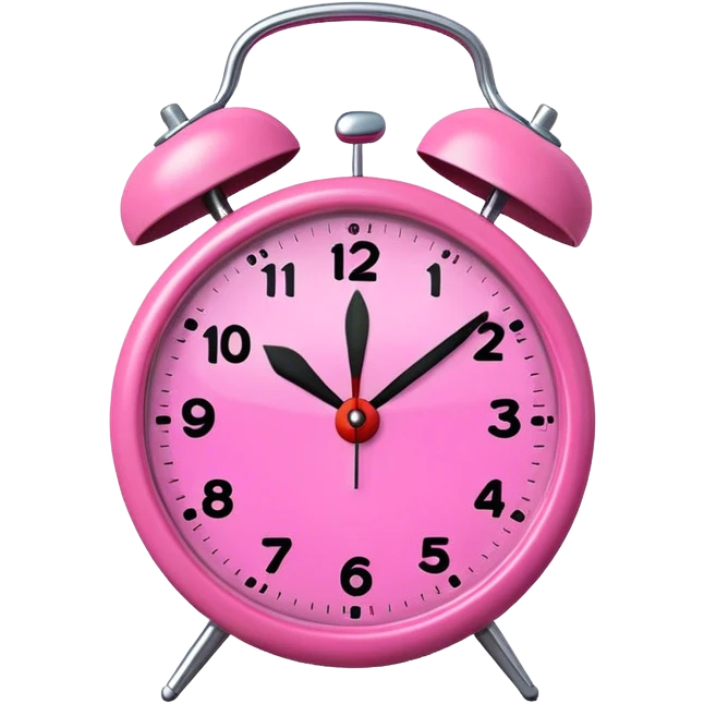 pink alarm clock emoji