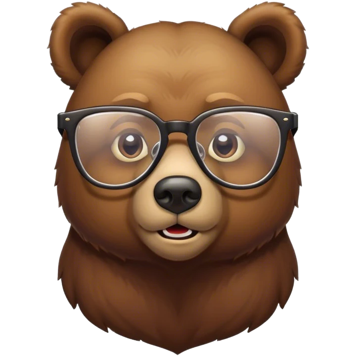 Oso con lentes  emoji