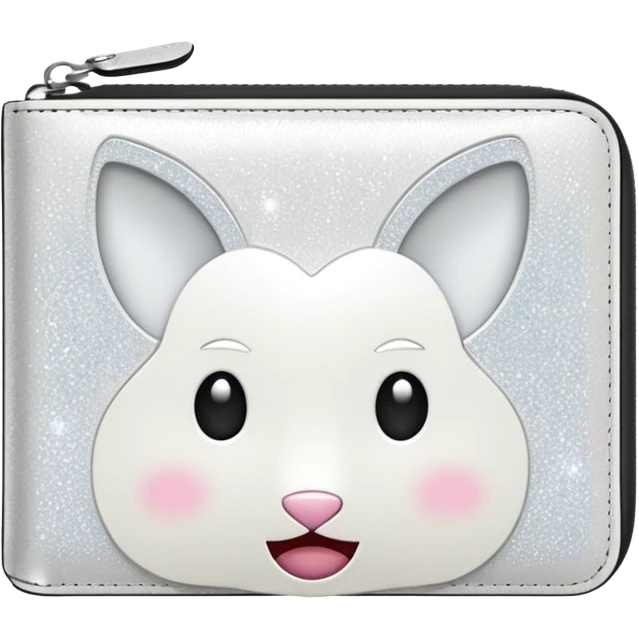 glitter white wallet emoji