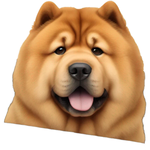 Chow Chow dog ridding red car emoji