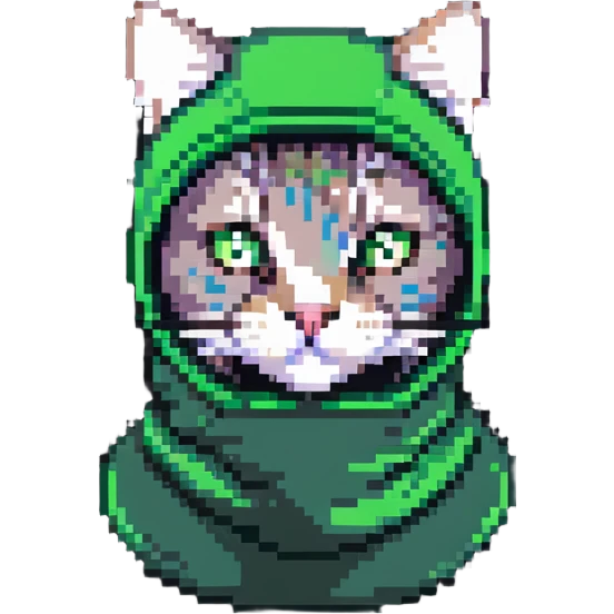 cat in a green balaclava emoji