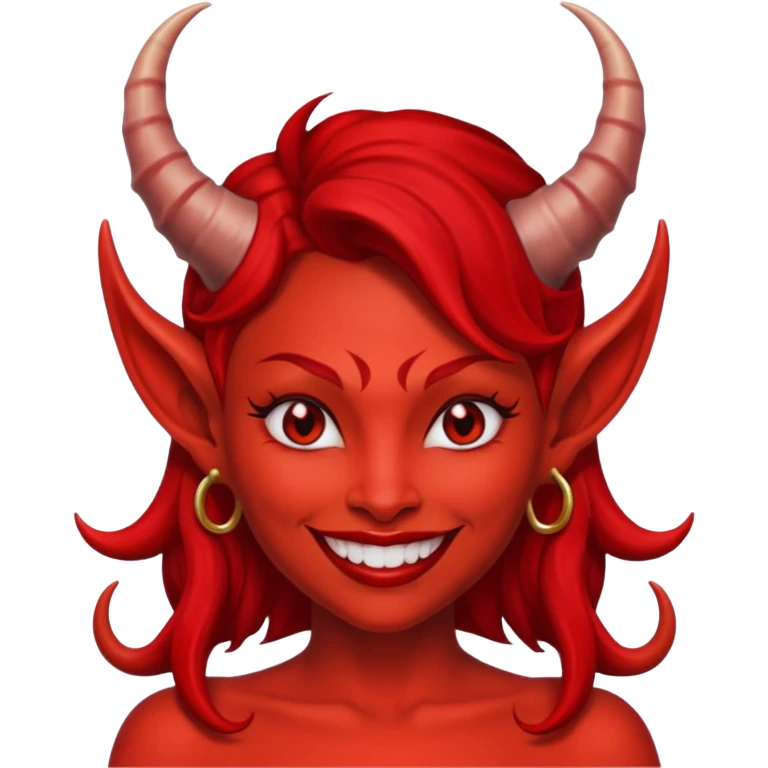 red voman devil  emoji