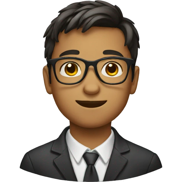 A boy with glasses emoji