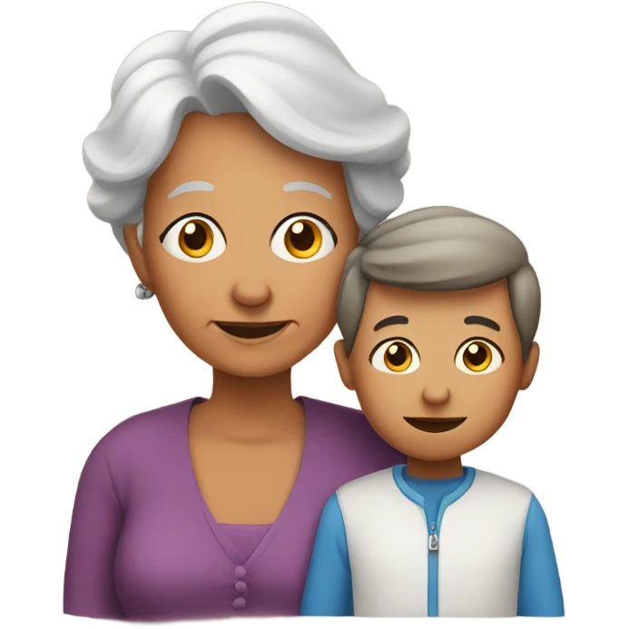 A grandmother with her boy emoji