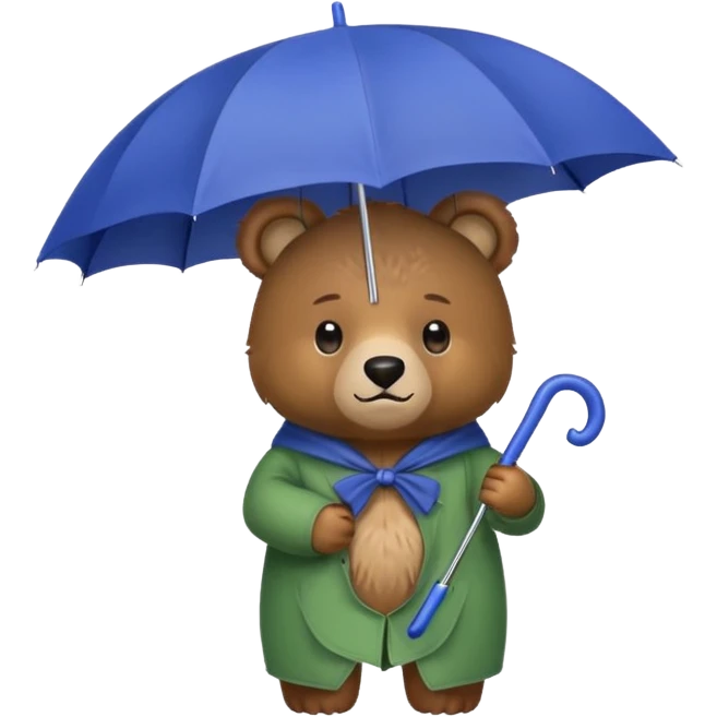 Bear with umbrella  emoji