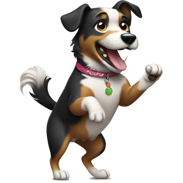 Dog dancing emoji