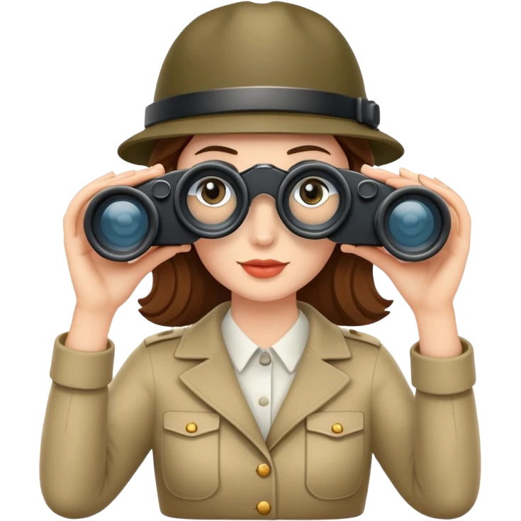 Woman with binoculars  emoji