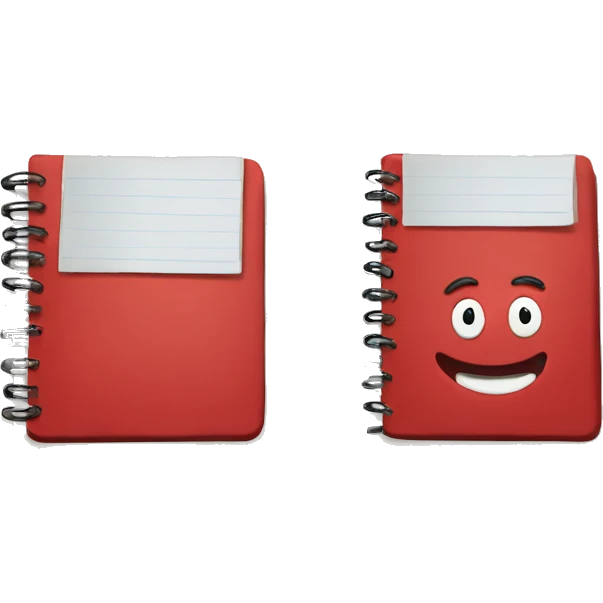 Red notebook emoji