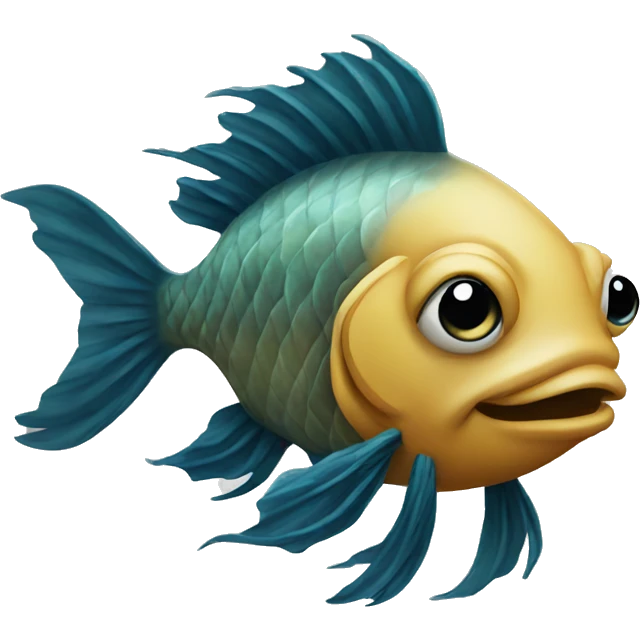 Fish with dreadlocks emoji