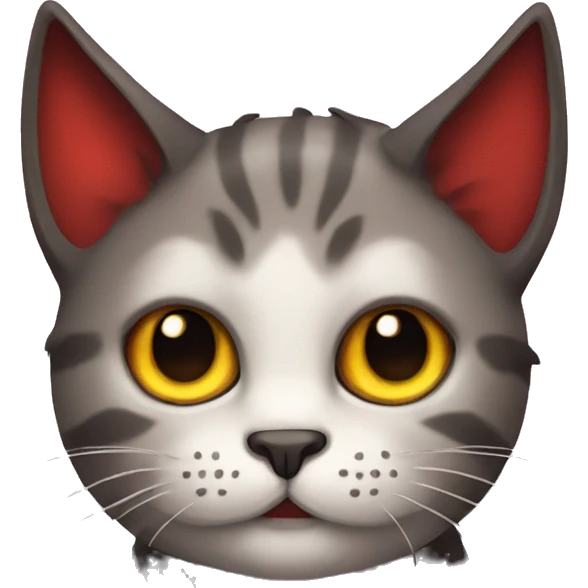 Cat with devil ears emoji