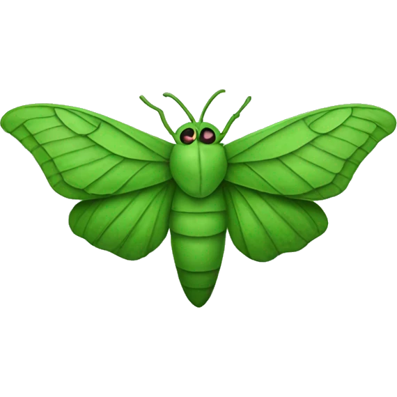 Green moth emoji