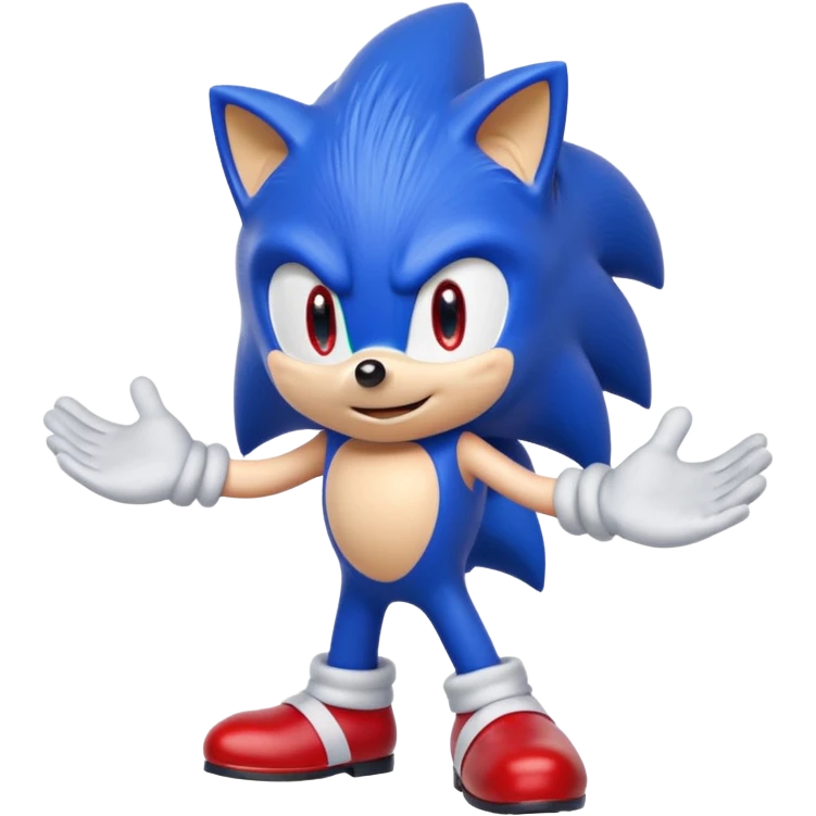 sonic the hedgehog standing straight  emoji
