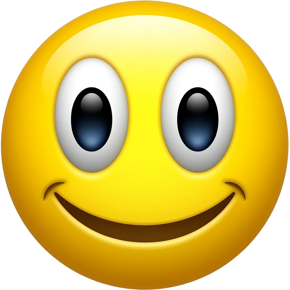 Yellow smiley face with three eyes emoji