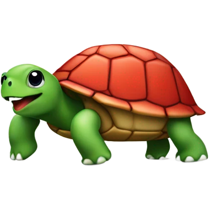 Google turtle emoji with a red button on its back emoji