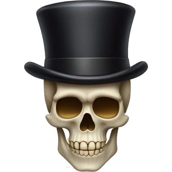 Skull with a top hat emoji