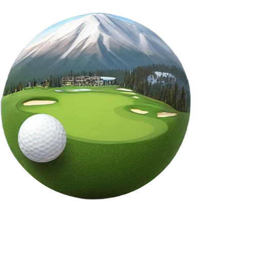 Big sky ski resort golf ball emoji