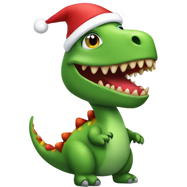 Christmas dinosaur  emoji